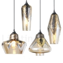 Europese Retro Glazen Hanglamp Lounge Hanglamp