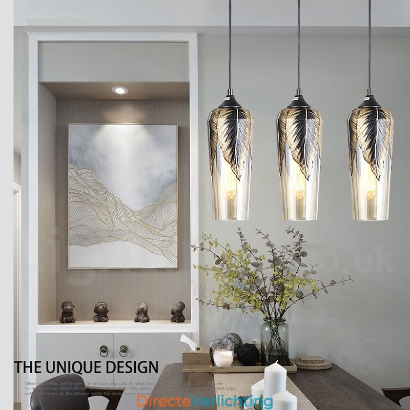 Europese Retro Glazen Hanglamp Lounge Hanglamp