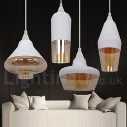 Europese Retro Lounge Glazen Hanglamp