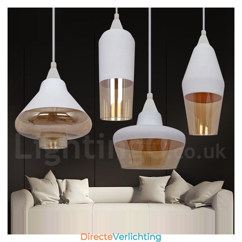 Europese Retro Lounge Glazen Hanglamp