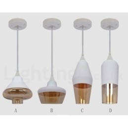 Europese Retro Lounge Glazen Hanglamp
