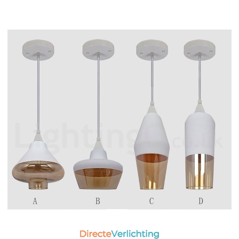 Europese Retro Lounge Glazen Hanglamp