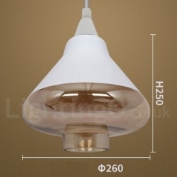 Europese Retro Lounge Glazen Hanglamp