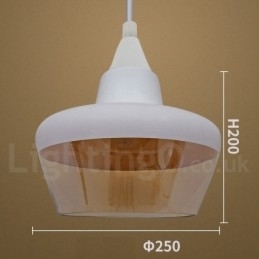 Europese Retro Lounge Glazen Hanglamp