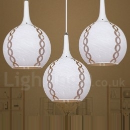 Moderne eigentijdse lounge glazen hanglamp