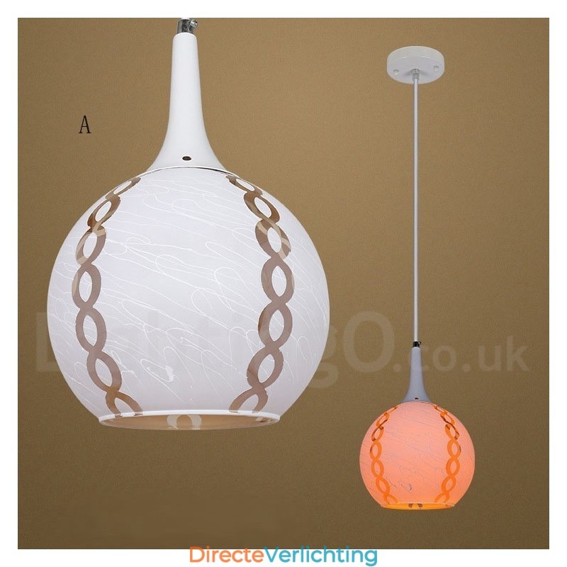 Moderne eigentijdse lounge glazen hanglamp