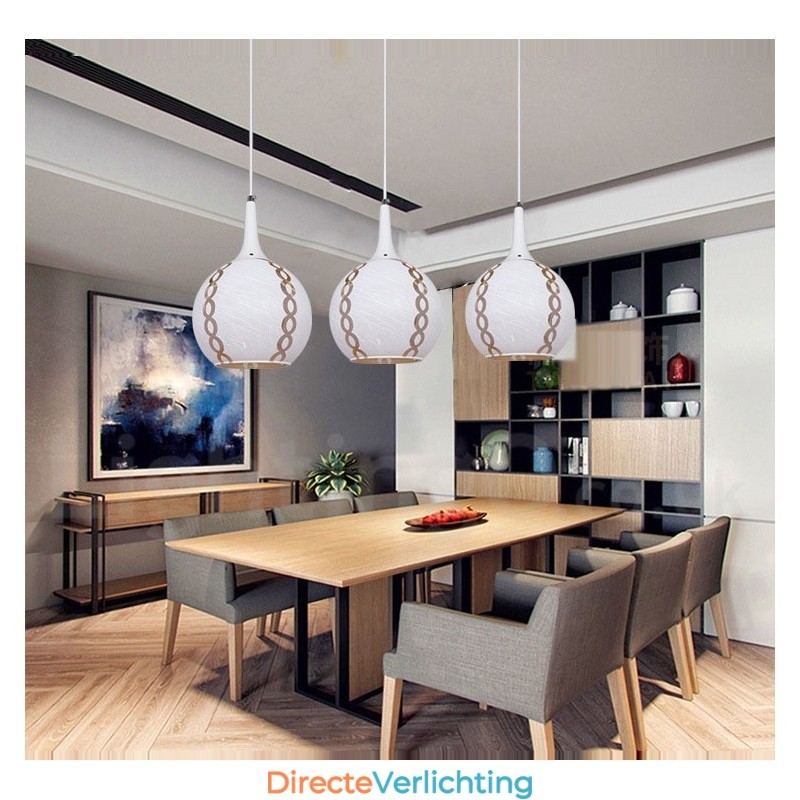 Moderne eigentijdse lounge glazen hanglamp