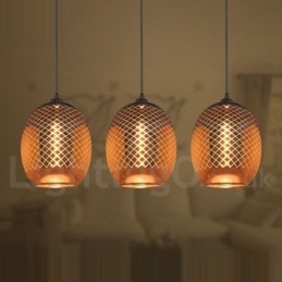 Rustieke glazen hanglamp Europese café hanglamp