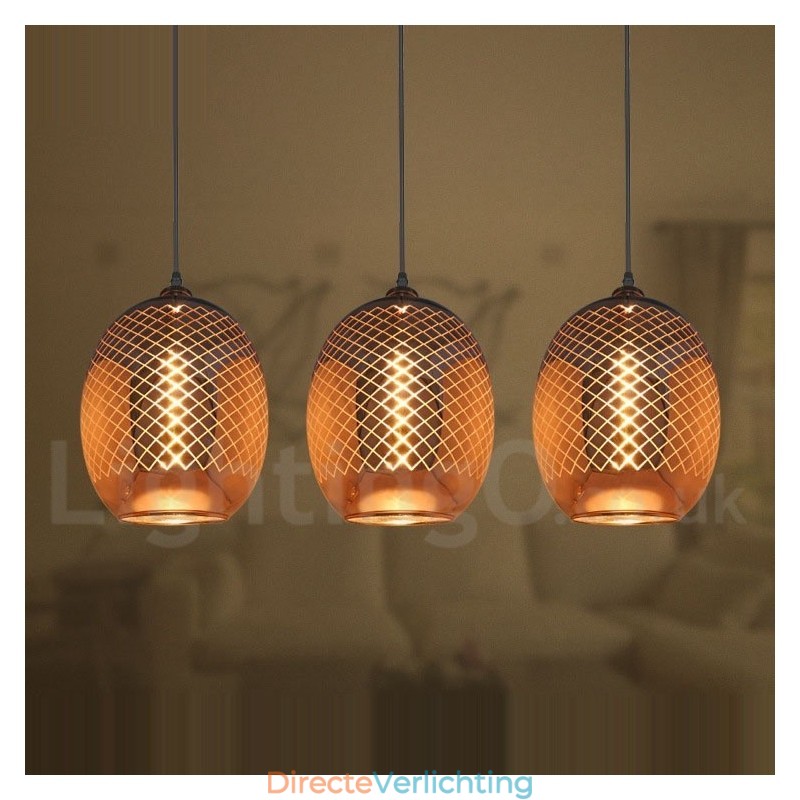 Rustieke glazen hanglamp Europese café hanglamp