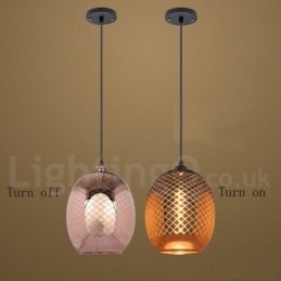 Rustieke glazen hanglamp Europese café hanglamp