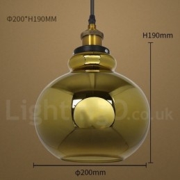 Europese glazen hanglamp