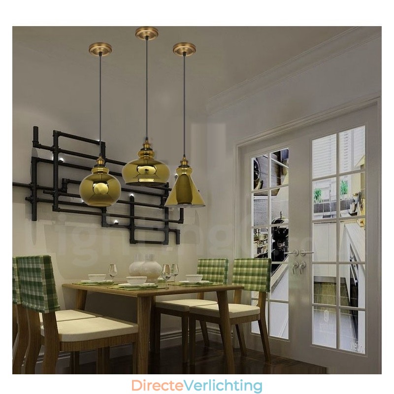 Europese glazen hanglamp