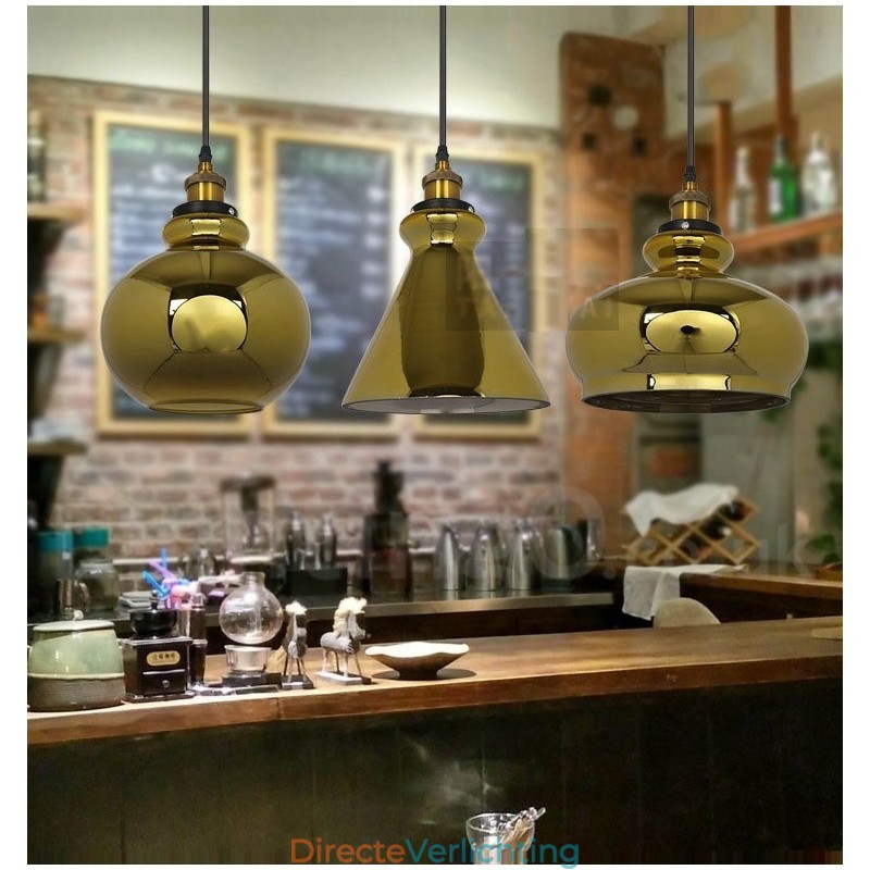 Europese glazen hanglamp