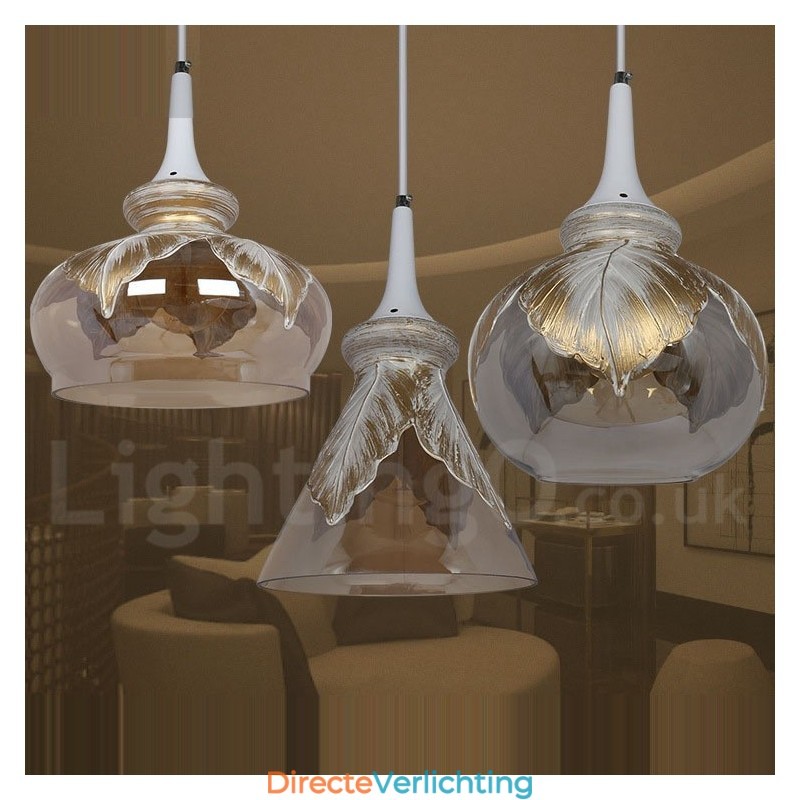 Europese moderne eigentijdse lounge glazen hanglamp