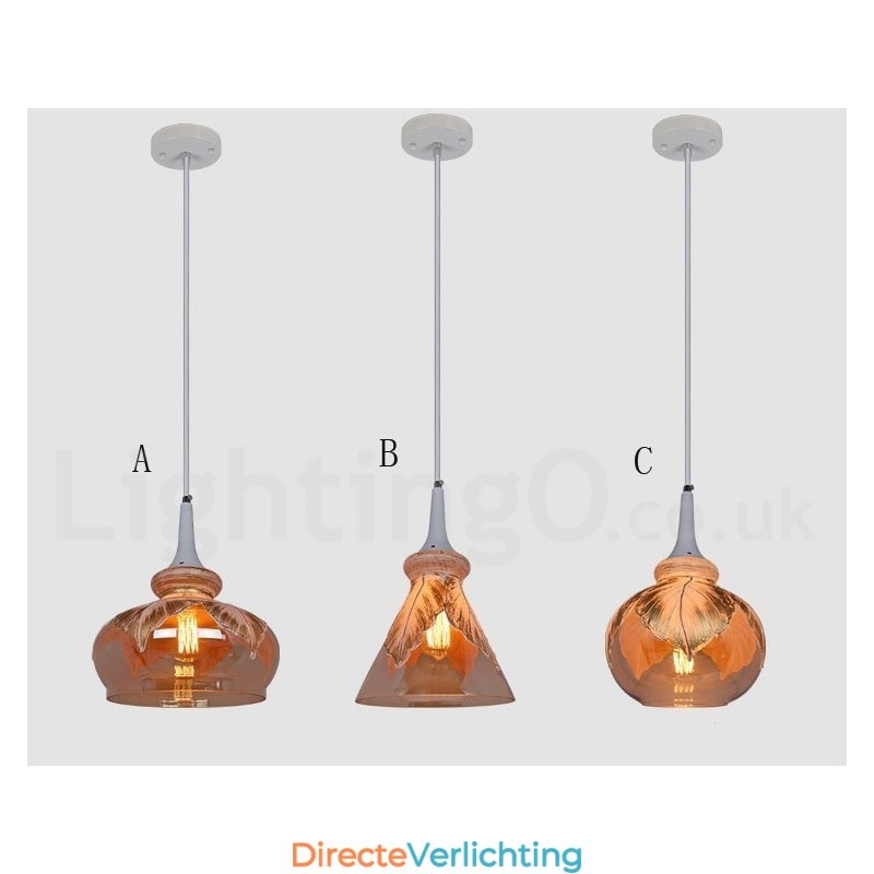 Europese moderne eigentijdse lounge glazen hanglamp