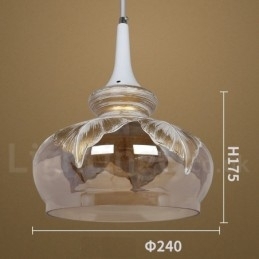 Europese moderne eigentijdse lounge glazen hanglamp