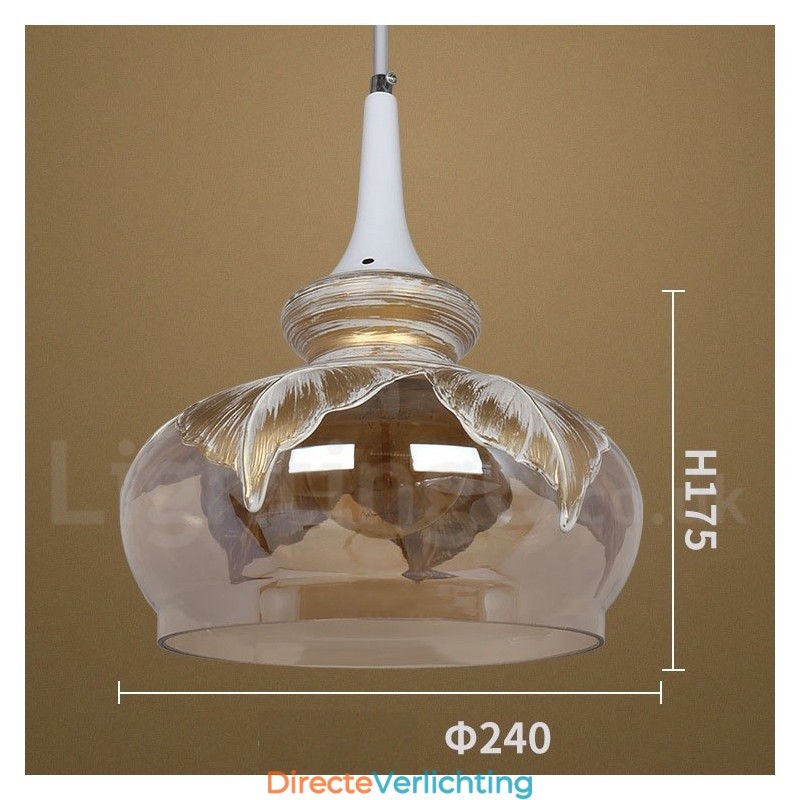 Europese moderne eigentijdse lounge glazen hanglamp