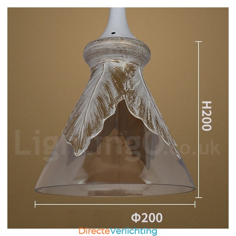 Europese moderne eigentijdse lounge glazen hanglamp