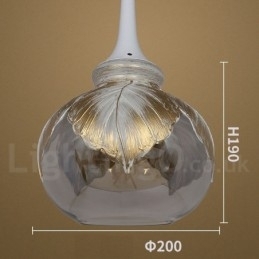Europese moderne eigentijdse lounge glazen hanglamp