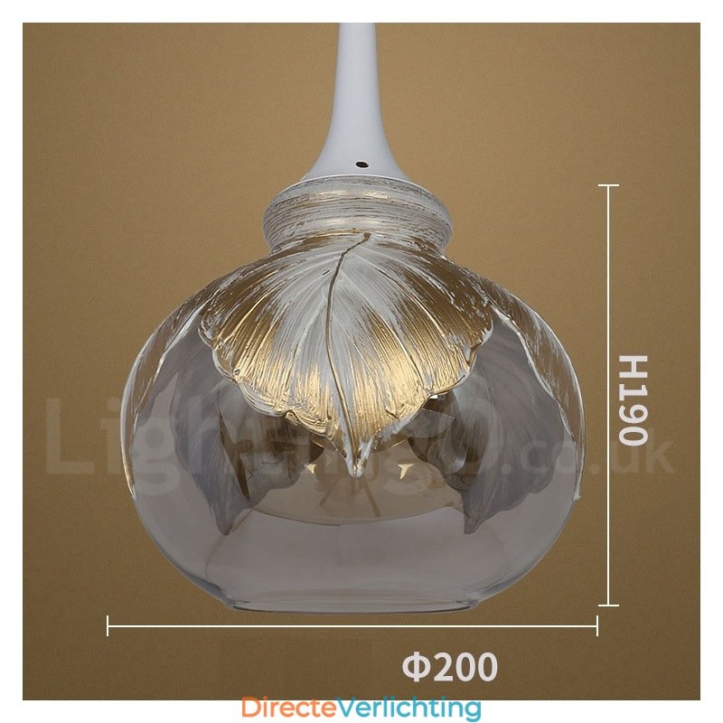 Europese moderne eigentijdse lounge glazen hanglamp