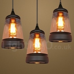 Europese Retro Lounge Glazen Hanglamp
