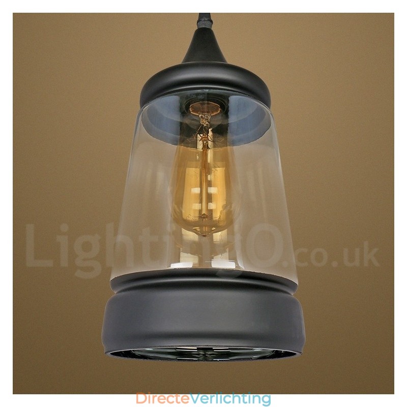 Europese Retro Lounge Glazen Hanglamp