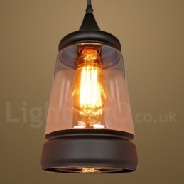 Europese Retro Lounge Glazen Hanglamp