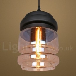 Rustieke glazen hanglamp Europese lounge hanglamp