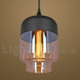 Rustieke glazen hanglamp Europese lounge hanglamp