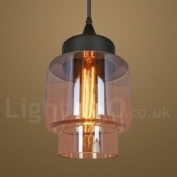 Rustieke glazen hanglamp Europese lounge hanglamp