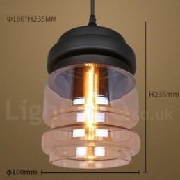 Rustieke glazen hanglamp Europese lounge hanglamp