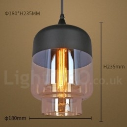 Rustieke glazen hanglamp Europese lounge hanglamp