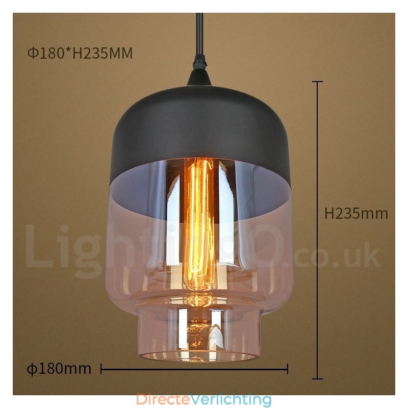 Rustieke glazen hanglamp Europese lounge hanglamp