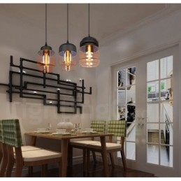 Rustieke glazen hanglamp Europese lounge hanglamp