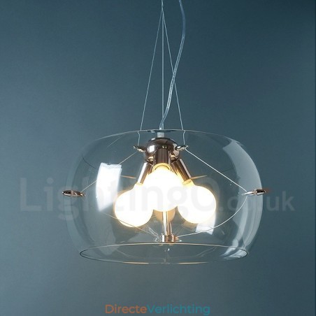 3-lichts moderne, eigentijdse glazen hanglamp 3-lichts moderne, eigentijdse glazen hanglamp