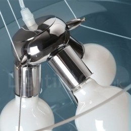 3-lichts moderne, eigentijdse glazen hanglamp