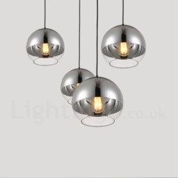 1 Lichts Moderne Hedendaagse Plating Café Glazen Hanglamp