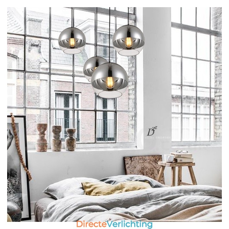 1 Lichts Moderne Hedendaagse Plating Café Glazen Hanglamp