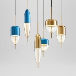 1 Lichts Moderne Hedendaagse Glazen Hanglamp