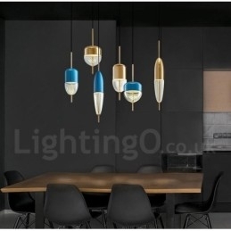 1 Lichts Moderne Hedendaagse Glazen Hanglamp