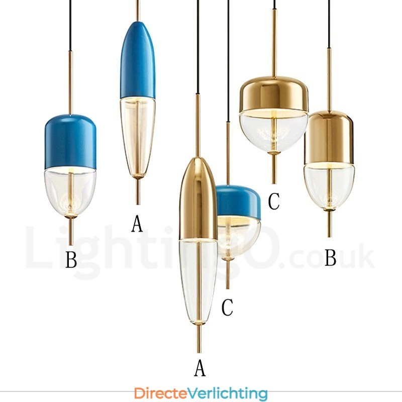 1 Lichts Moderne Hedendaagse Glazen Hanglamp