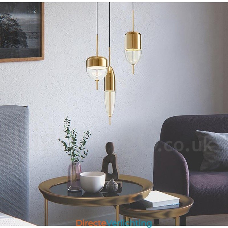 1 Lichts Moderne Hedendaagse Glazen Hanglamp