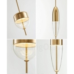1 Lichts Moderne Hedendaagse Glazen Hanglamp