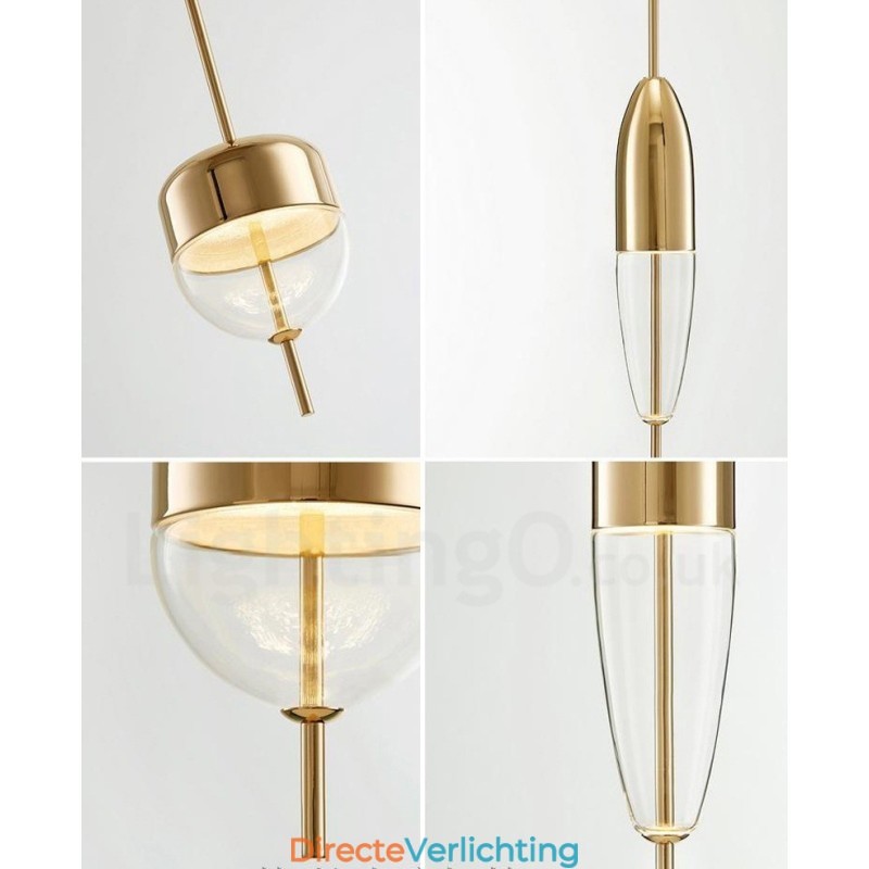 1 Lichts Moderne Hedendaagse Glazen Hanglamp