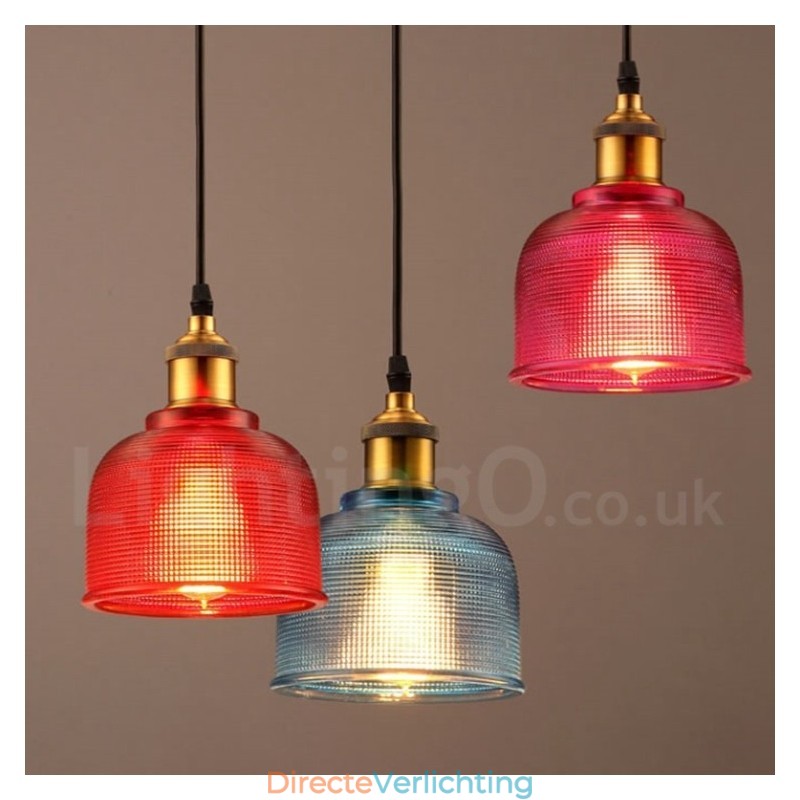 1 Lichts Moderne Hedendaagse Café Multi Kleuren Glazen Hanglamp