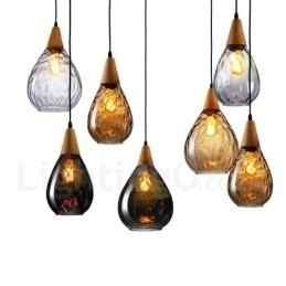 1-lichts hanglamp van glas in Scandinavische stijl, modern en eigentijds