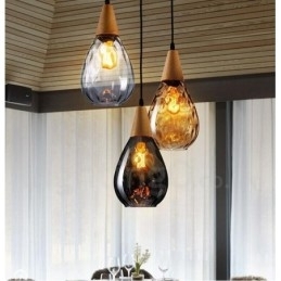 1-lichts hanglamp van glas in Scandinavische stijl, modern en eigentijds
