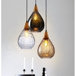 1-lichts hanglamp van glas in Scandinavische stijl, modern en eigentijds