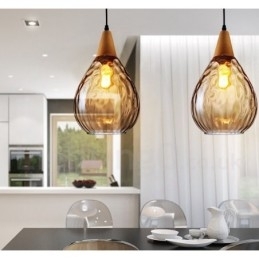 1-lichts hanglamp van glas in Scandinavische stijl, modern en eigentijds