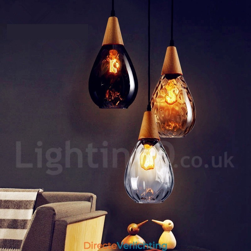 1-lichts hanglamp van glas in Scandinavische stijl, modern en eigentijds
